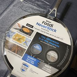 Ninja Foodi NeverStick 5-Qt Saute Pan with Glass Lid 