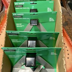 Silver Wall Mounted Garage Bike Hangers