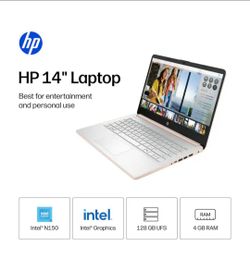 Hp 14 inch laptop rose gold new