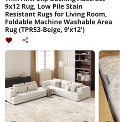 Washable Rug 9x12 & Rug Pad