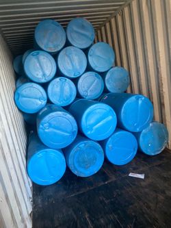 Blue Plastic Drums Barrel Lot