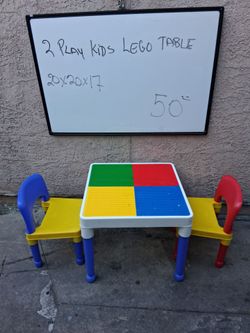 Kids Lego Activity Table with 2 Chairsk