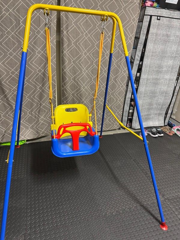 FUNLIO 3-in-1 Toddler Swing Set with 4 Sandbags