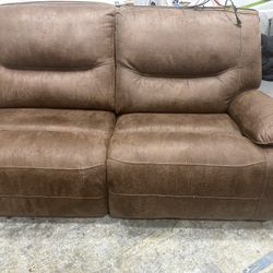 Macys Brown Suede Love Seat 