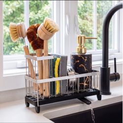 Brand-New Stainless Steel Sink Caddy Organizer