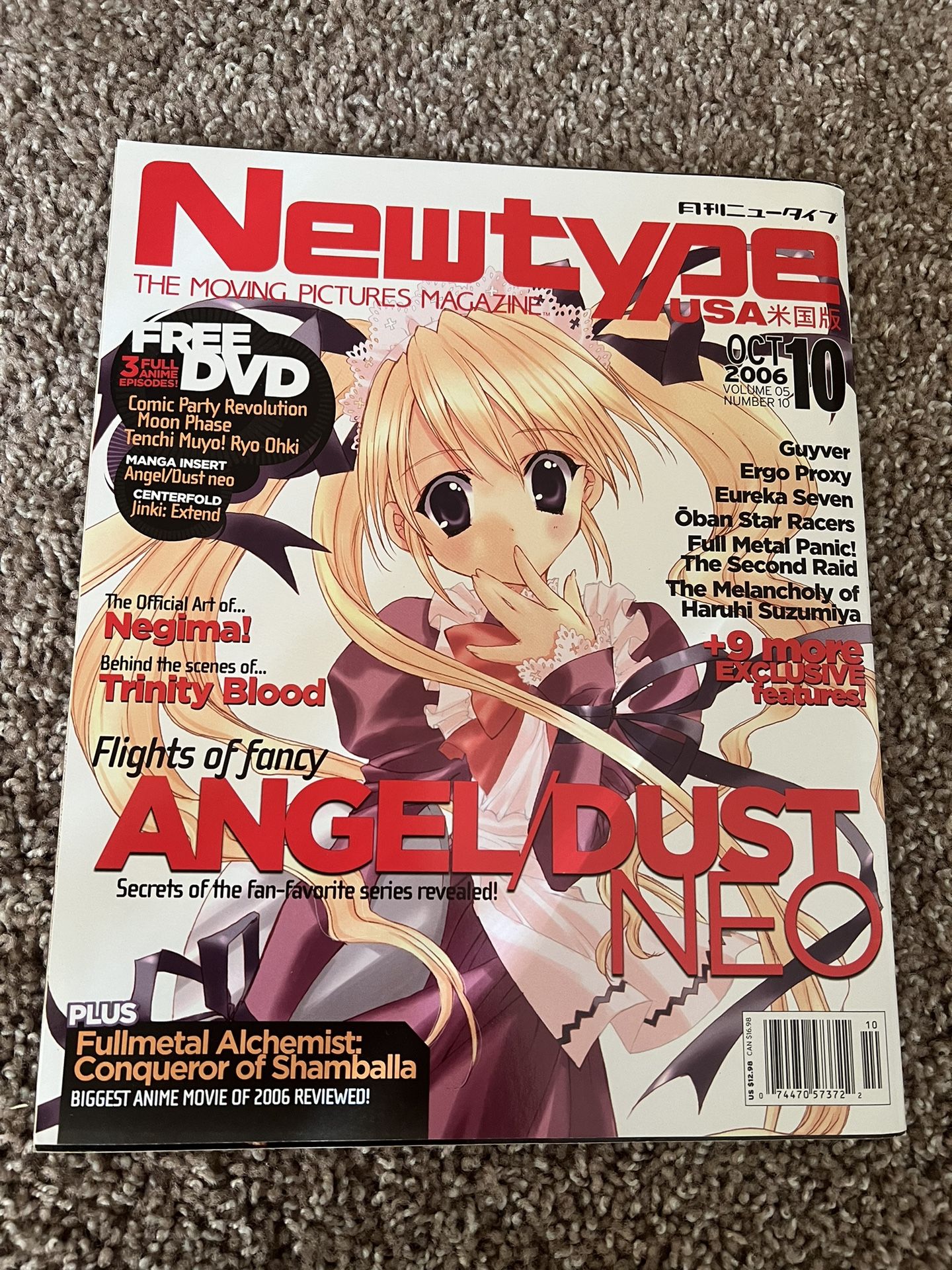 NEWTYPE USA Magazine Oct 2006 Anime/Manga Angel/Dust Neo Negima Trinity Blood