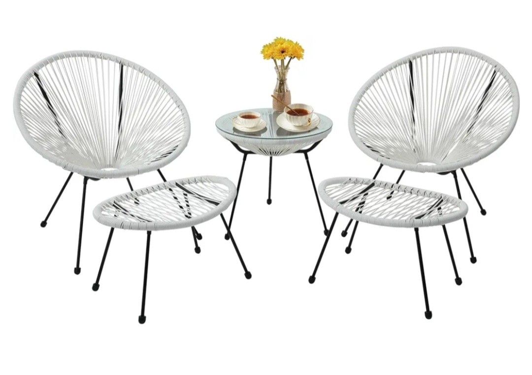 White Acapulco Bistro Set 