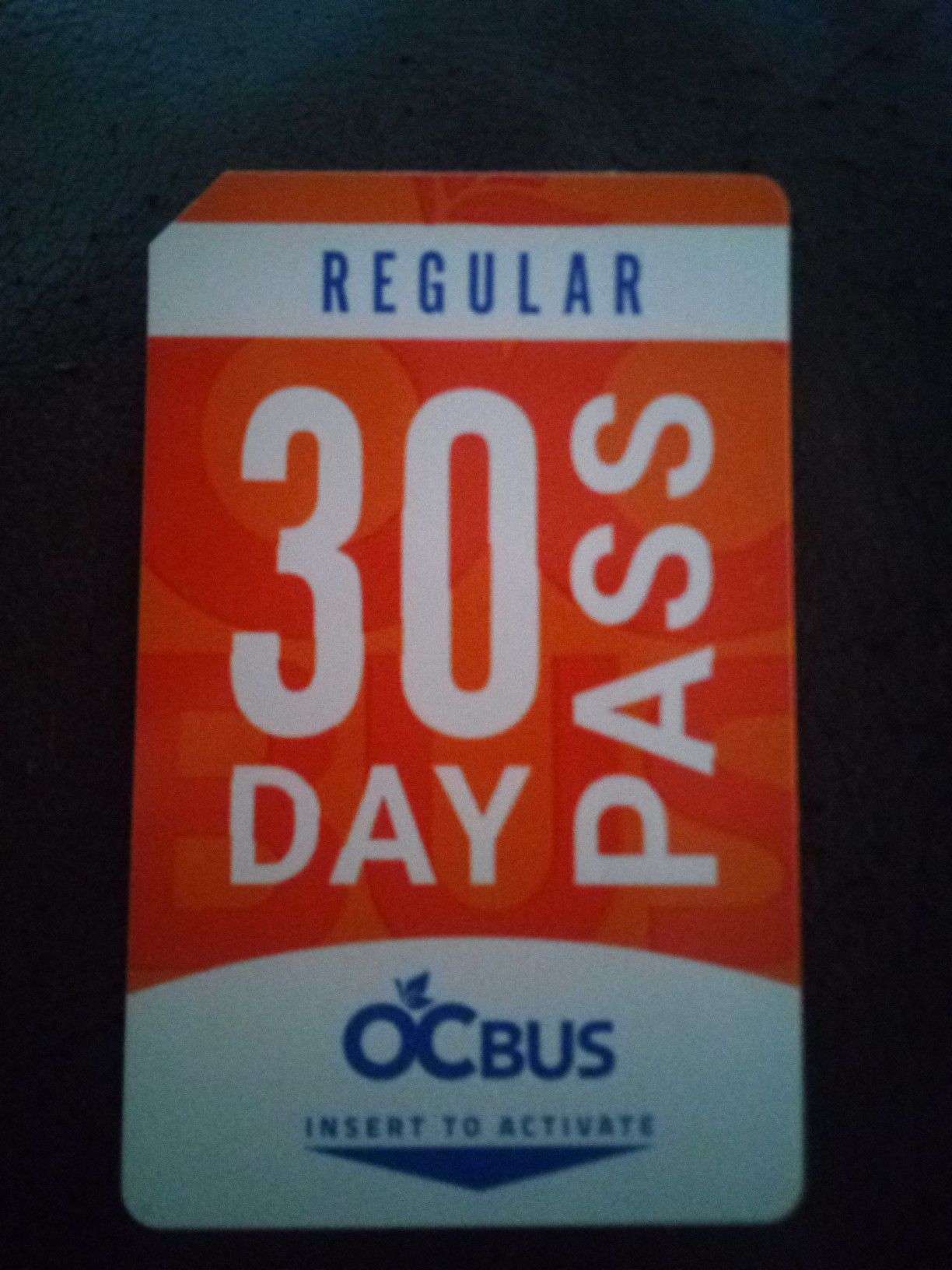 Regular 30 day Bus pass