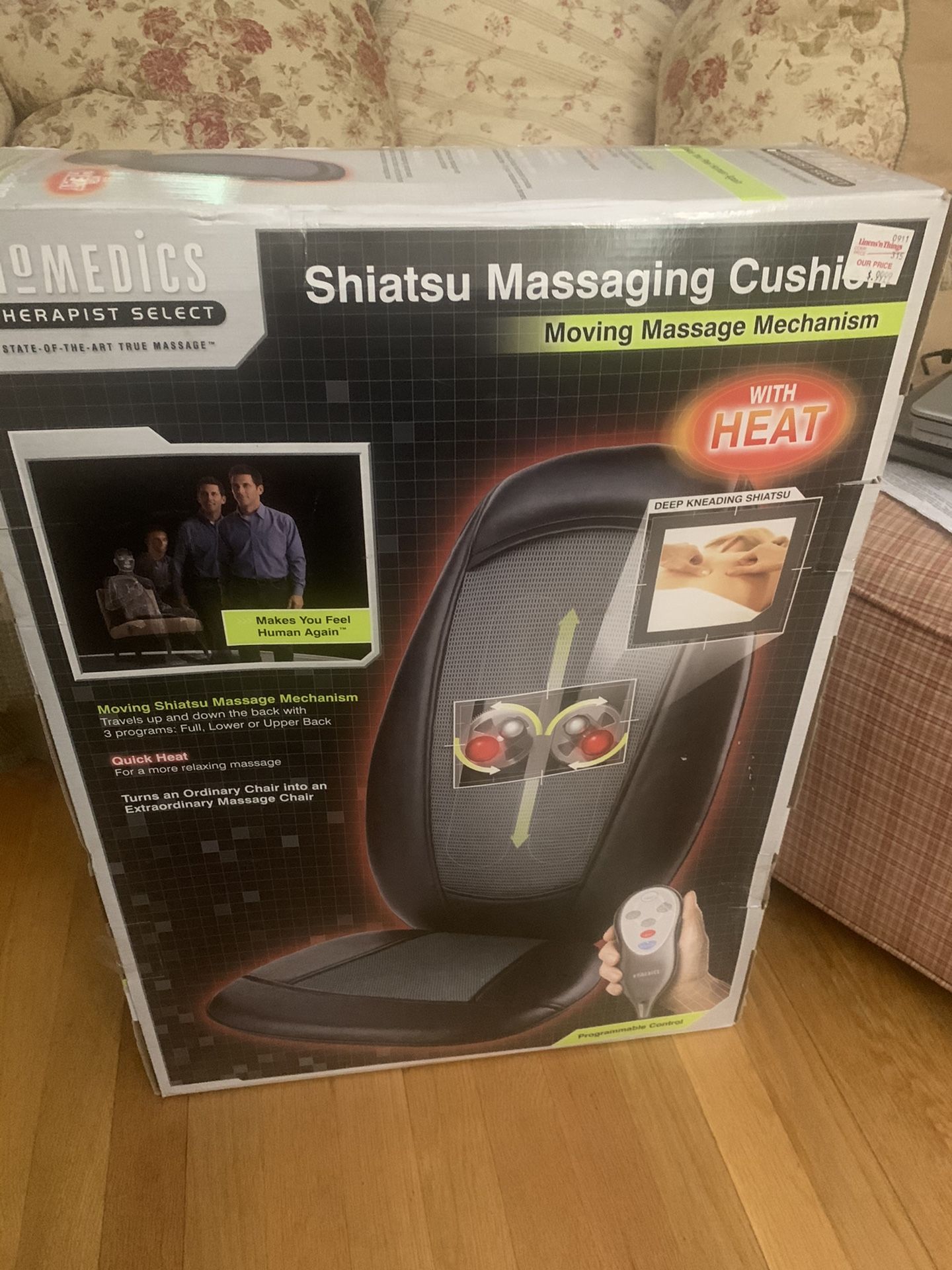 HoMEDICS Shiatsu Massaging Chair Cushion