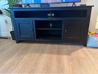 Black TV Stand / Media Console / Credenza – Great Condition – $100  OBO