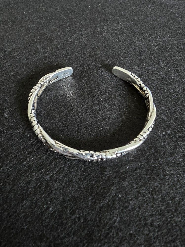 S925 Sterling Silver Twisted Woven Bracelet