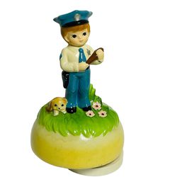 VTG Schmid Music Box Police Officer Plays "On The Street Where You Live” 1980s