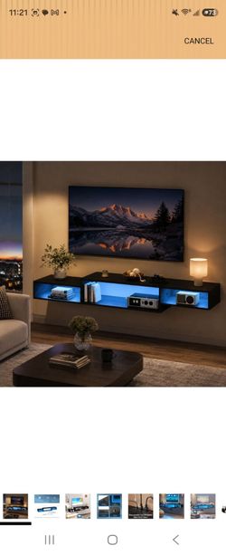 Romorgniz 59" Wall mounted floating entertainment center