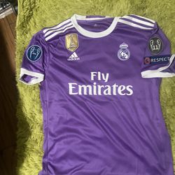 Ronaldo Purple Madrid Retro Jersey 2016 Short Sleeve Champions League 