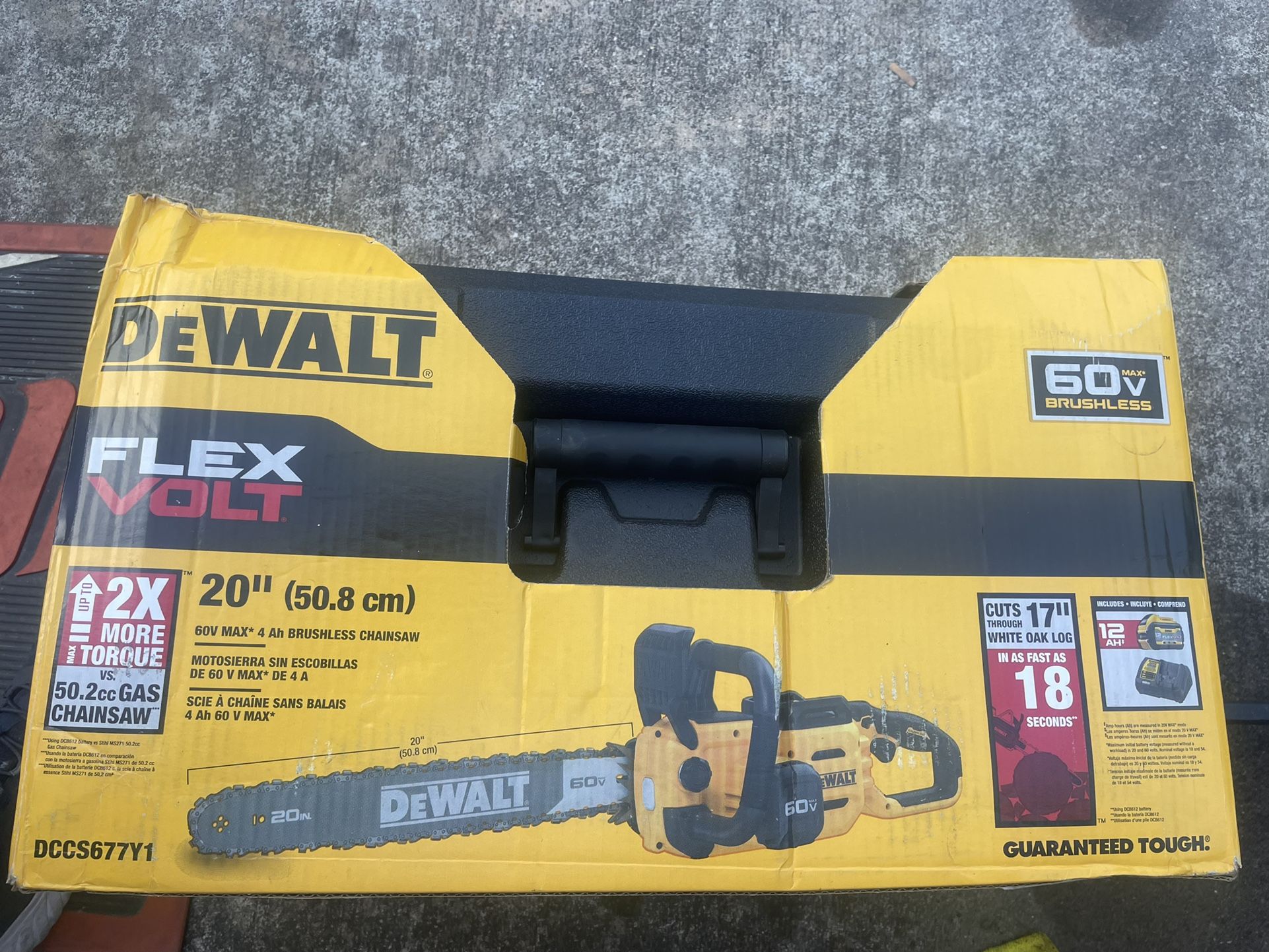 Dewalt 20” Flexvolt Chainsaw