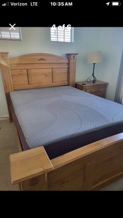 Queen Bedroom Furniture (Headboard, Footboard, Side Rails, Dresser, Nightstand) MATTRESS NOT INCLUDED