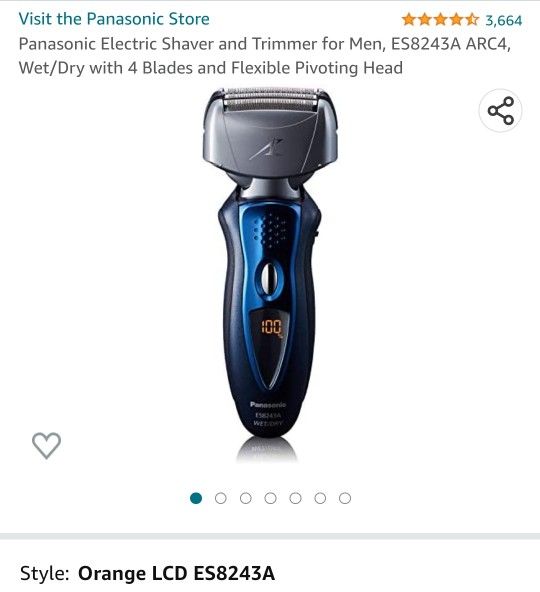 Panasonic Electric Shaver and Trimmer for Men, ES8243A ARC4, Wet/Dry