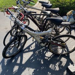 5 Bicycles: Trek, Nishiki, Univega, Schwinn, Vertical