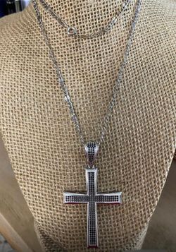 Cadena Stainlend dije crucifijo joyería antigua