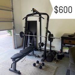Nautilus Smith Weight Machine And Adjustable Bench + Weights