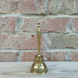 Vintage Brass Etched Bell 