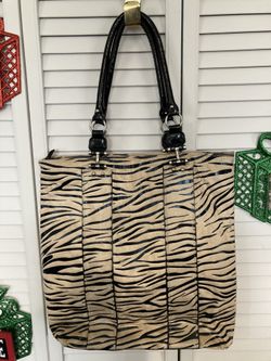 Used Original Vintage Tiger Faux Fur Tote Bag