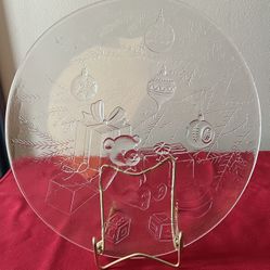 1980’s Vintage Libbey 13” Holiday Serving Platter  
