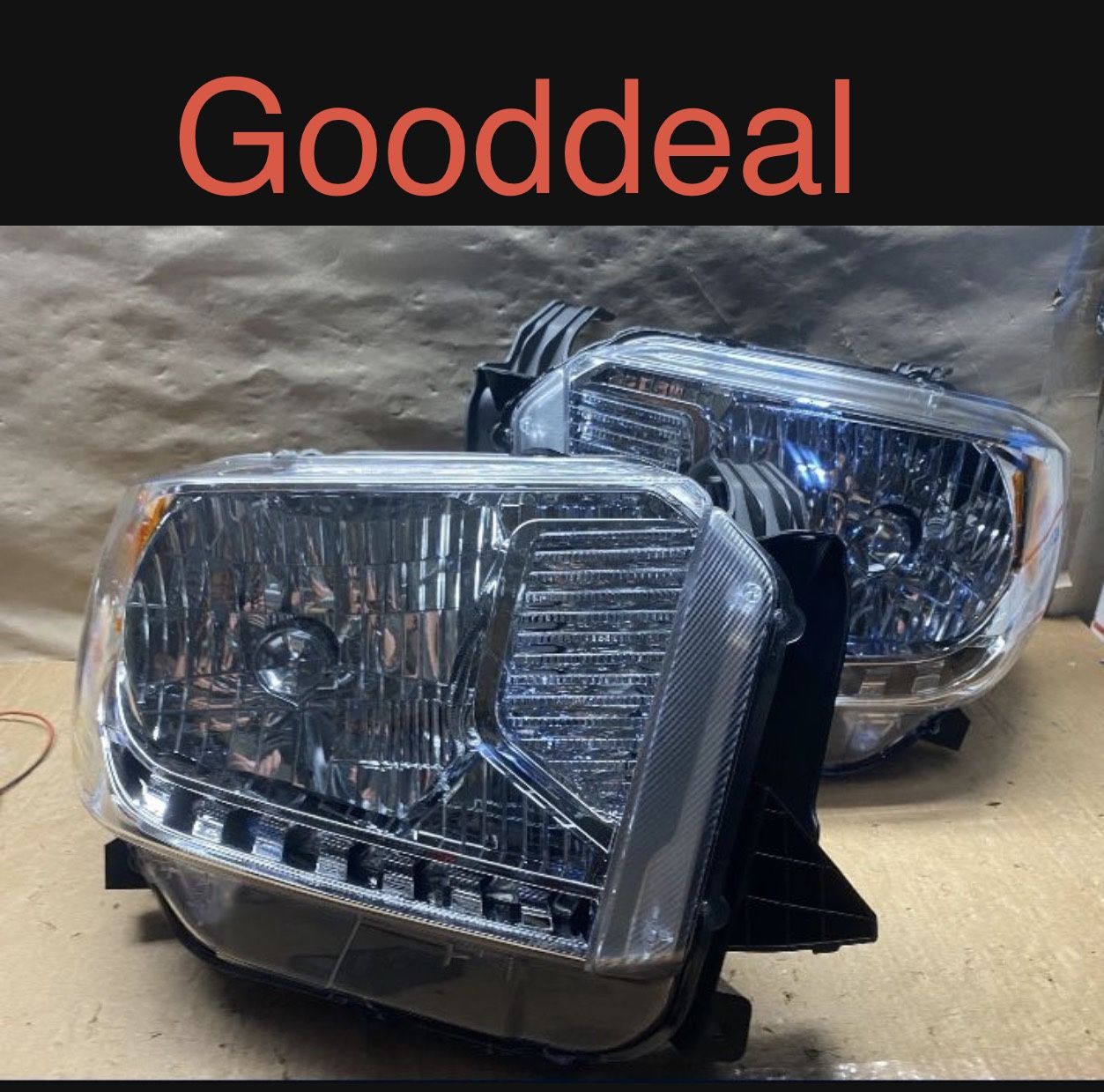Oh20 Fit 14-17 Toyota Tundra Headlight Pair Lights Lamp Chrome
