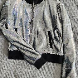 Sequin Jacket - Silver (Small)