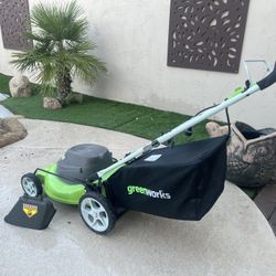 greenworks lawn mower ( Electric)