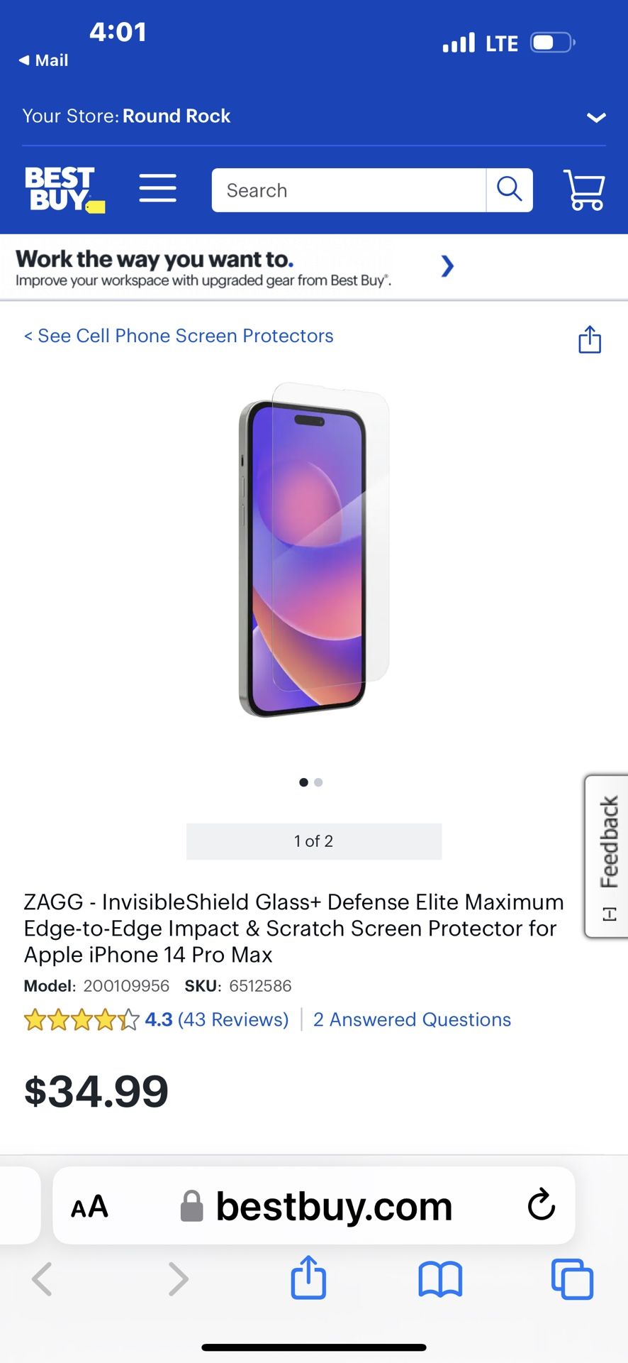 ZAGG - InvisibleShield Glass+ Defense Elite Maximum