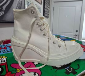New White converse High-Top Platform Sneaker