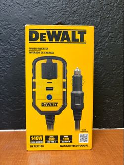 DEWALT 140-Watt Portable Car Power Inverter with Dual USB Ports DXAEPI140