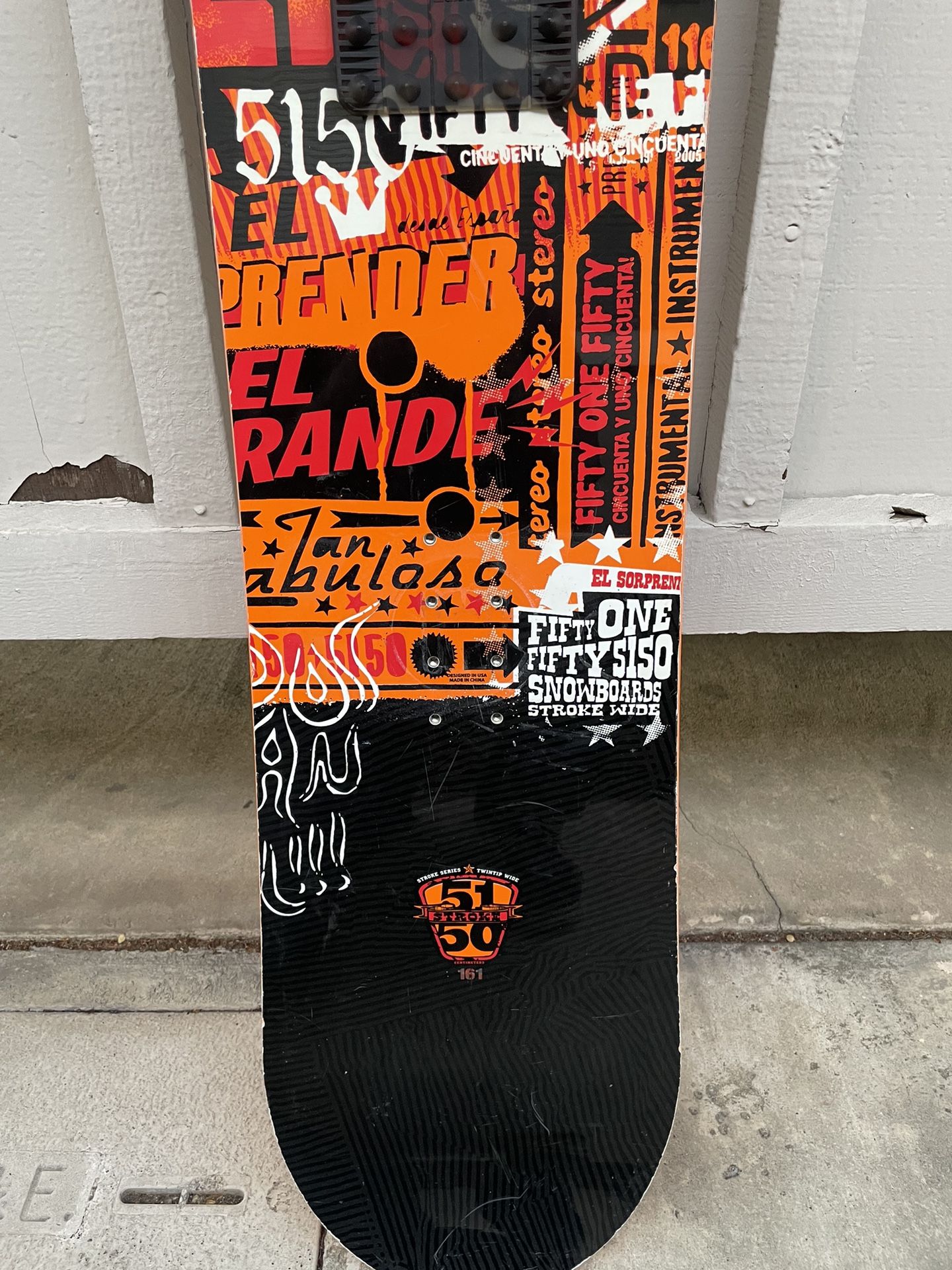 161cm 5150 stroke el grande wide snowboard only for Sale in Newark