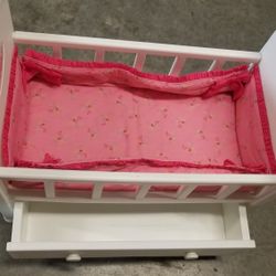 American Girl Bitty Baby Bed w Pull Out Drawer Storage $75