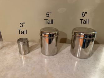 3 Piece Silver Canister Set