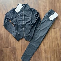 Black Lululemon Define Jacket & Leggings Set Women’s Size 8