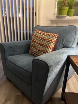 Ashley Furniture Blue-Gray Accent Chair - Excellent Condition