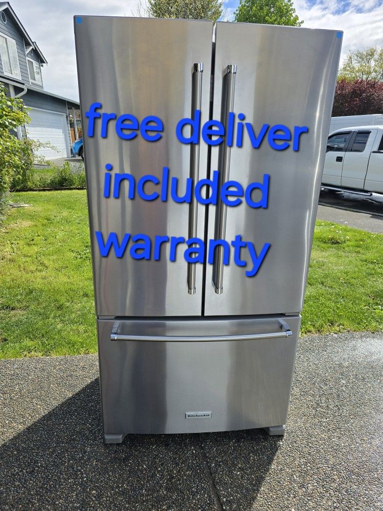 30 Days Warranty (KitchenAid Fridge Counter-Deep Size 36w 27d 69h) I Can Help You With Free Delivery Within 10 Miles Distance 