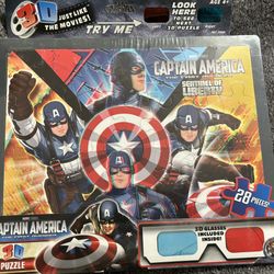 Captain America First Avenger Sentinel of Liberty 28 Pieces 3D Puzzle New 