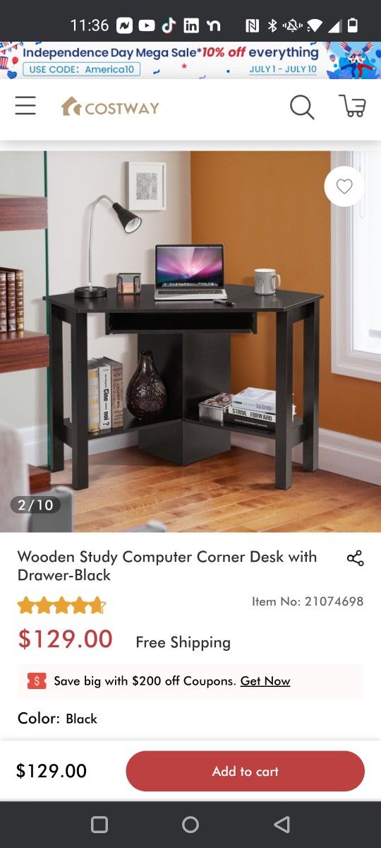 Corner Computer Desk ( Brand New