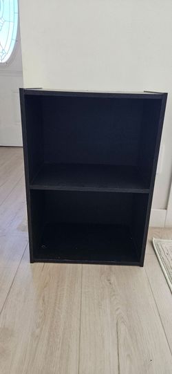 Small Black 2-Tier Storage Shelf / Bookcase