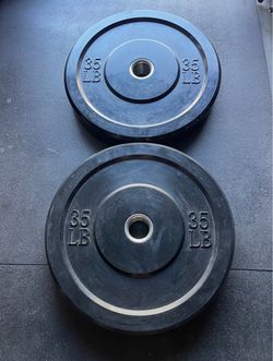 35lbs Olympic Bumper Weight Plates…. Home Gym Fitness….