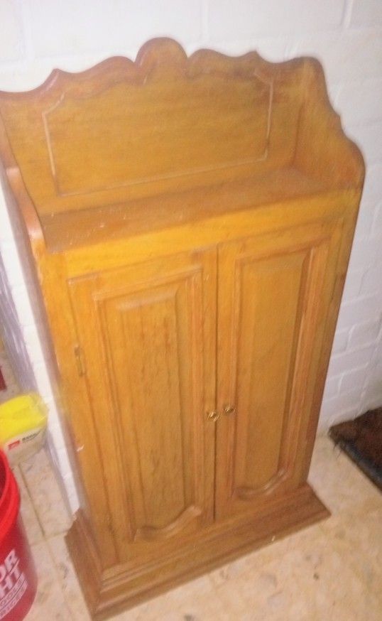 Vintage Solid Wood Storage Cabinet. 