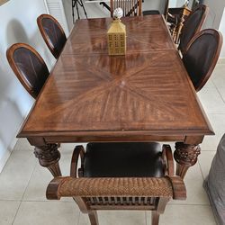 Wooden Dinner Table with 4 chairs