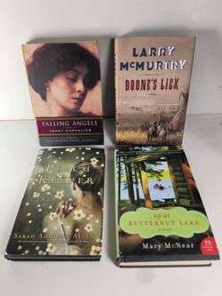 Lot of 4 Novels: Falling Angels, Boone's Lick, The Peach Keeper, Up at Butternut Lake, Hardcovers