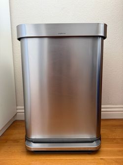 Simplehuman 55l Rectangular Stainless Steel Step Trash Can