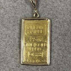 Gold Bar Pendant 