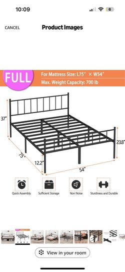 DIIVIY Full Metal Bed Frame