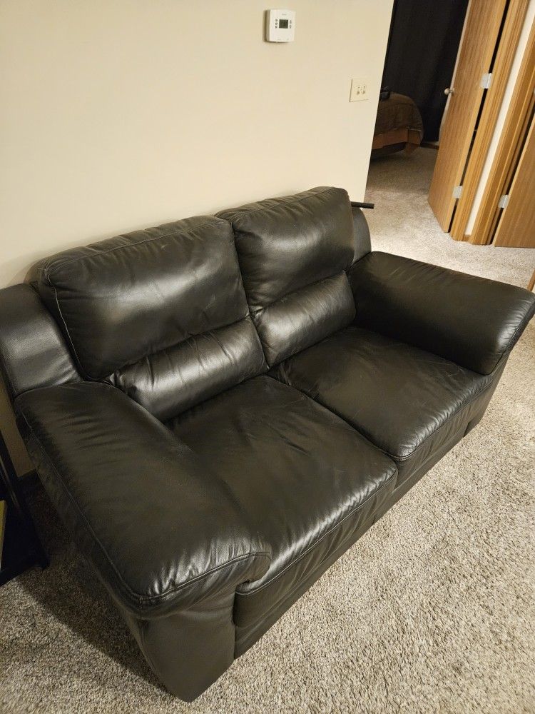 Leather Chair & Love Seat